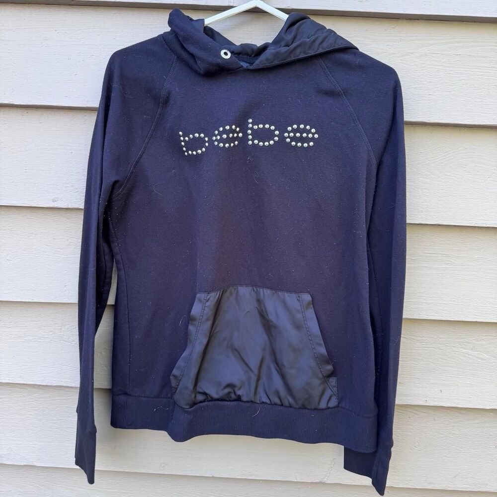 Bebe Women's Black and Navy Hoodie